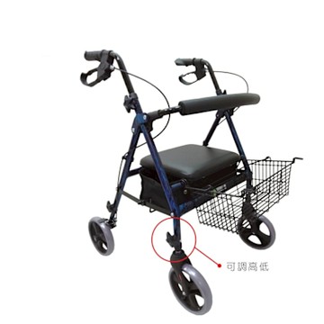 【助步車】富士康 鋁製收合式可調整高低 助步車 鋁製助步車、四輪助步器、可摺收助步車、老人助行車、附置物籃助步車、可坐式助步車、長照補助助步車、可調整高低助行器、室內外適用助行車