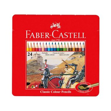 【Faber-Castell】輝柏  油性色鉛筆 鐵盒 24色 /盒 115845