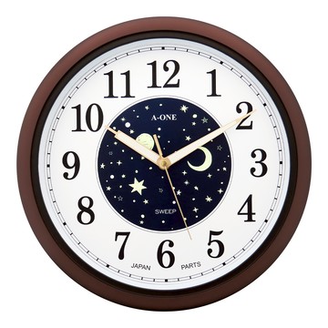 A-ONE 金吉星 夜光浪漫星空面板超靜音掛鐘 TG-0329  星空夜光款
