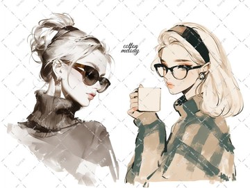 原創貼紙 no.7586 人物貼紙 原創貼紙 人物貼紙 女孩貼紙 原創人物貼紙