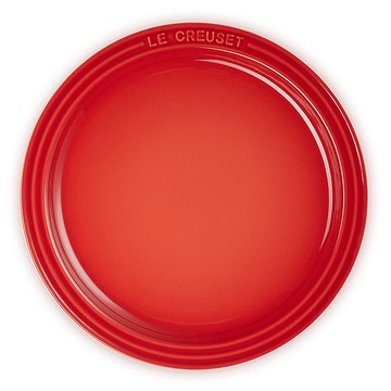 LE CREUSET 瓷器圓盤 27cm (星火紅-無盒)