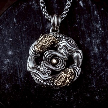 【JK銀飾】太極貔貅 ／925純銀【項鍊、man】