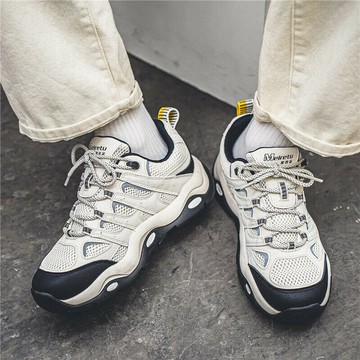 鞋子男秋季美式復古戶外登山鞋潮流百搭運動老爹鞋潮鞋休閑跑步鞋