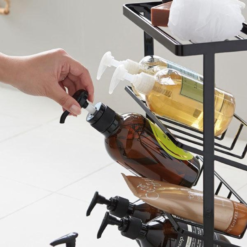 浴室収納ラック リスシャンプーボトルラック 4段 浴室用ラック 小物収納