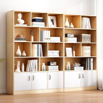 書架落地書柜簡易置物柜客廳臥室靠墻收納柜辦公室簡易多層儲物柜