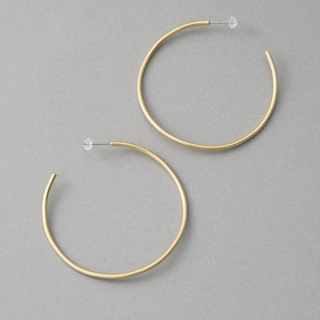 【ete】[Signal Hoop] 簡約圈形耳環 L(金色)