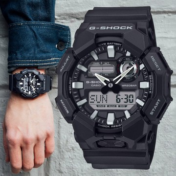 CASIO卡西歐 G-SHOCK 街頭時尚 雙顯腕錶 GA-010-1A