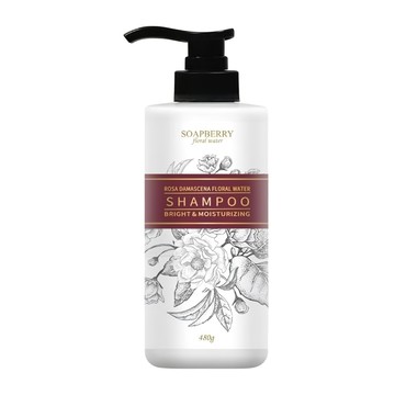 SOAPBERRY 古寶無患子 Floral Water 大馬士革玫瑰潤澤修護純露洗髮精，調理頭皮，深層清潔，無矽靈  480g  1瓶