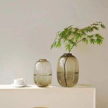 馬醉木花瓶 大肚花瓶 玻璃花瓶 透明花瓶 客廳裝飾擺件 插花擺件 落地花器 吊鐘花瓶