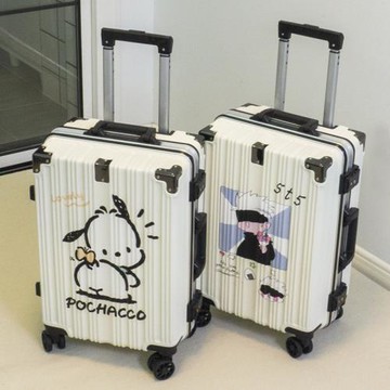 行李箱女卡通高顏值2024新款旅行箱學生拉桿箱大容量男24密碼箱子
