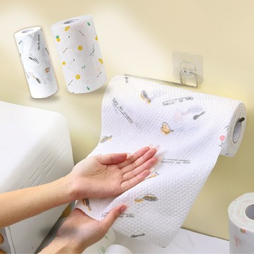50片/卷捲式抹布 拋棄式抹布 一次性抹布 加厚廚房紙巾 懶人抹布 乾濕兩用抹布  廚房抹布