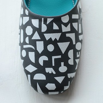 CLOAKROOMS OF .Fuller 室內拖鞋 設計款-幾何(藍)