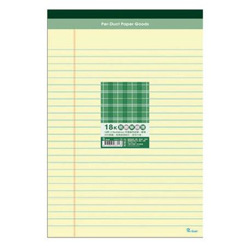 博崴布格紋易撕單線簿/AO4012/18K/黃/50張