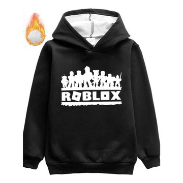 Roblox兒童雙層加厚加絨衛衣帽衫