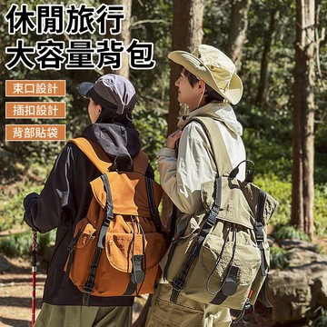 samore 大容量機能防潑水後背包 多口袋減壓防水後背包