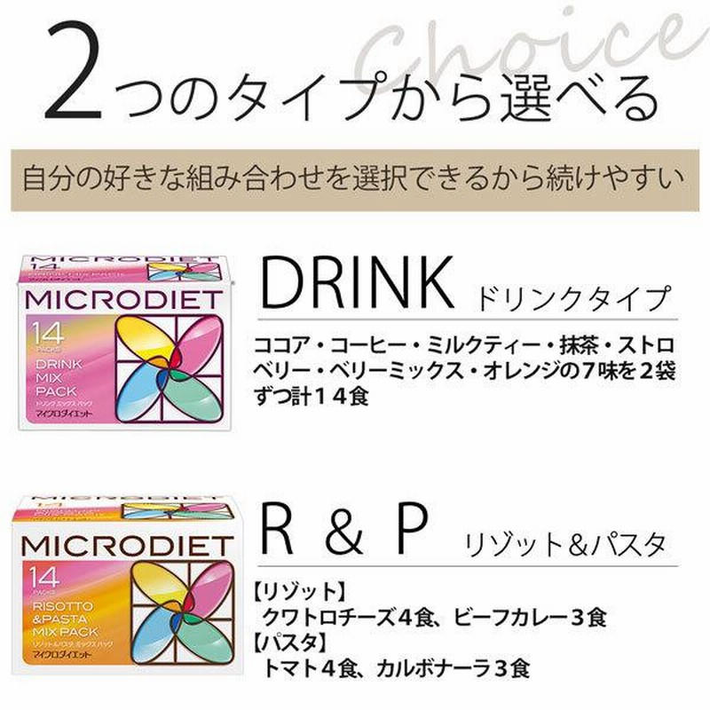 MICRODIET ダイエットドリンクパック 7 PACKS（ミックス）2箱 マイクロ