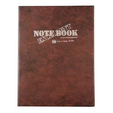 台紐膠皮筆記本H-1310/深咖啡色/F/13K/100頁