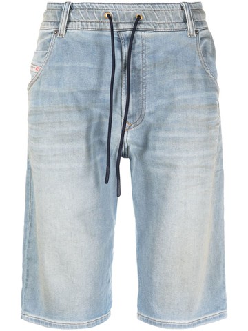 Diesel - denim straight-leg shorts - men - Cotton/Polyester/Elastane - 30 - Blue