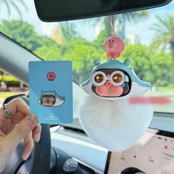 【Oasis Studio】正版泡泡瑪特 哭娃吊飾 車載後視鏡吊飾 車內掛飾 潮玩擺件 車內裝飾小物 女生禮物 生日禮物