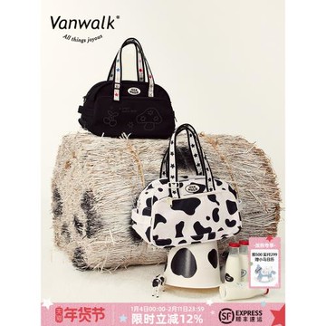 (免運)VANWALK農場系列 美式少女大容量單肩手提斜挎包短途旅游行李包女