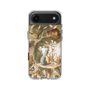 iPhone Air Clear Case（相機按鈕） 透明 - The British Library - 愛麗絲與毛毛蟲