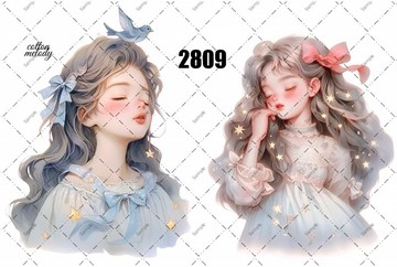 original sticker no.2809 人物貼紙 原創貼紙 原創人物貼紙 裝飾貼紙 cotton melody