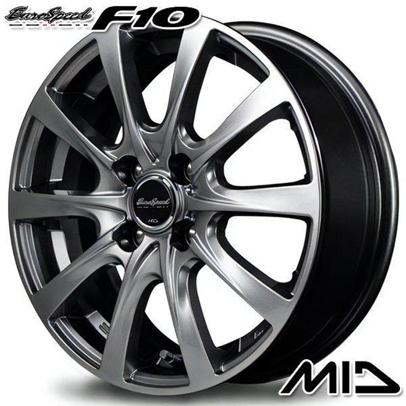 サマータイヤ ホイール4本セット 145/80R13インチ 4H100 MID ユーロスピード F10 メタリックグレー グッドイヤー  エフィシエントグリップ エコ EG02 | LINEブランドカタログ