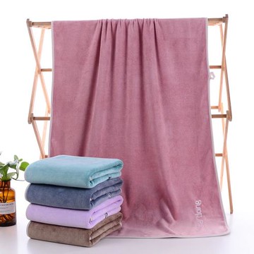 青春派超細纖維浴巾定制不掉毛成人柔軟吸水洗澡速干大浴巾批發
