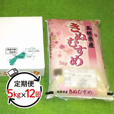 ふるさと納税 浜田市 2024年1月発送開始『定期便』石見産 きぬむすめ　5kg×全12回