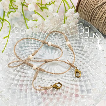 編織秋天日常口罩鍊  奶茶色