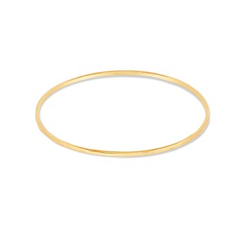 9k Gold 2mm Hammered Nomad Bangle