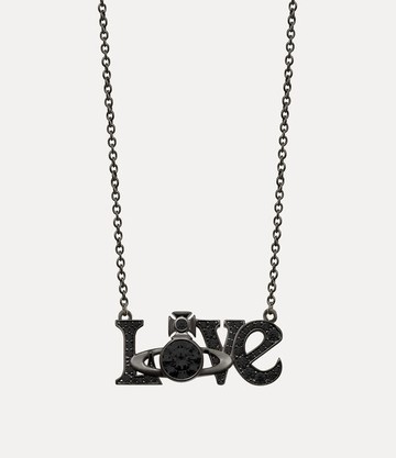 Vivienne Westwood Man. Roderico Pendant Necklace Gunmetal Cubic Zirconia Men