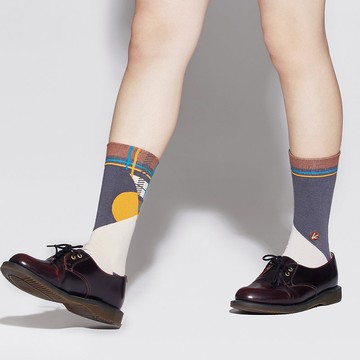 月隅 純棉中筒襪∣高品質精梳棉∣原創襪子∣男女同版