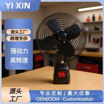 新款戶外露營風扇超長續航無線鋰電工地大風力大功率吹風野營