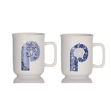 乾唐軒活瓷 | 英文字母馬克杯 / 字母P / 2色 400ml