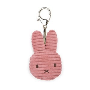 BON TON TOYS｜Miffy拍拍米菲兔ECO燈芯絨鑰匙圈-10cm玫瑰粉