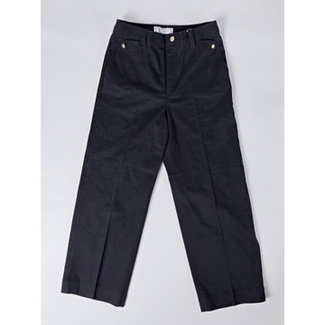 清倉日單原單 春秋季百搭女褲 純棉直筒褲闊腿褲 寬松九分褲子 女