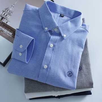 閉眼入！奢級面料！精致刺繡 男士春夏商務時尚休閑百搭長袖襯衫