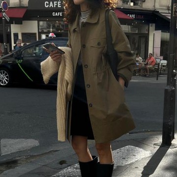 今年流行風衣女款2025新款總長款細腰帶小個子高級感超好看英倫風