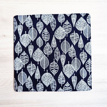 台灣純棉手帕=霜葉靜語=藏青(共4色)