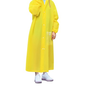 防護面罩雨衣  M 加長款  黃色