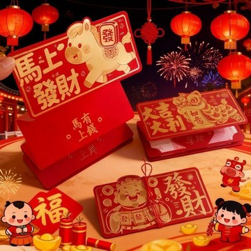 🔥臺灣出貨🔥2026年馬年紅包 馬年折疊紅包 新年利是封袋 馬生肖送朋友儀式感生日紀念日禮物 春節送禮 紅包