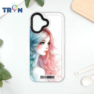 TRON iPhone 16 不愛笑的女孩 防摔太空載具殼 透白 軟硬 手機殼