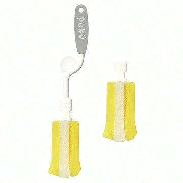 PUKU 藍色企鵝 可拆式海綿奶瓶刷組 360度可旋轉  1組