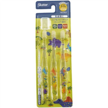 日本 Skater 3-5歲兒童牙刷-恐龍 3入 (JN396)