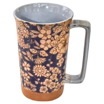 Minoya 美濃燒 春繁花大馬克杯-日本製  12cm寬  13cm高  350mL容量  XL13024-12  1個