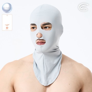ADISI Ni-COOL+抑菌吸濕涼爽抗UV眼基尼面罩(可戴泳鏡款) AS26027 銀灰 (M)｜UPF50+ 抗紫外線 涼感 彈性 防臭 吸排