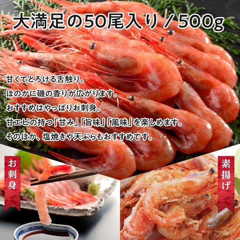 甘エビ 500g 約50尾 福井県産 国産 産地直送 子無し 天然 甘くて美味しい あまえび アマエビ お刺身 お寿司