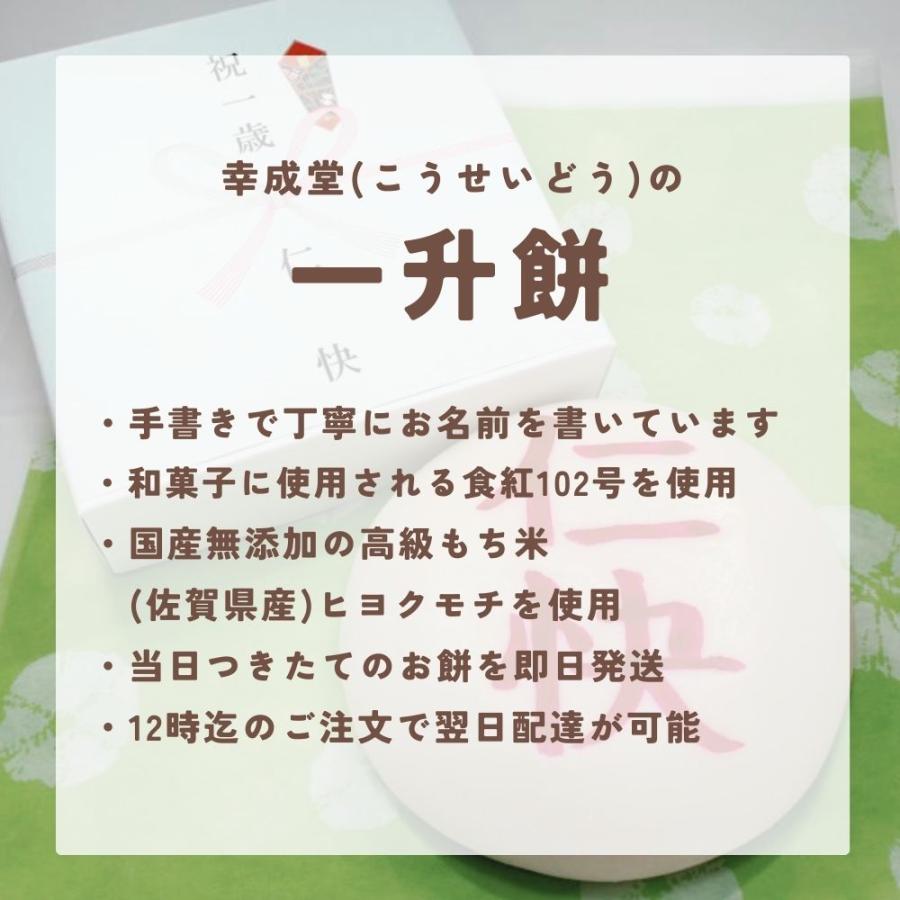 「一升餅」和菓子職人が名前を丁寧に手書きでお書きします　白餅(1.8kg)　即日発送・送料込み