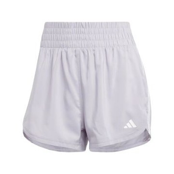 Adidas Pacer WVN High IX1064 女 短褲 運動 訓練 健身 高腰 輕盈 吸濕排汗 淺灰紫